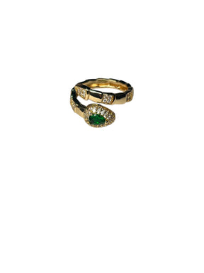 Anel Dourado Maria Samara Verde